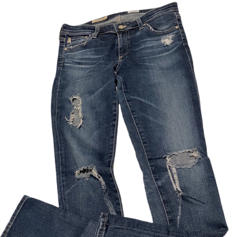 AG Ripped Skinny Jeans